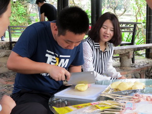 Battery equipment team Barbecue