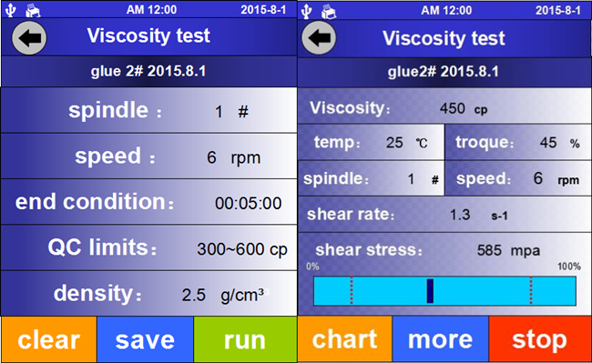 Test Parameter Setting