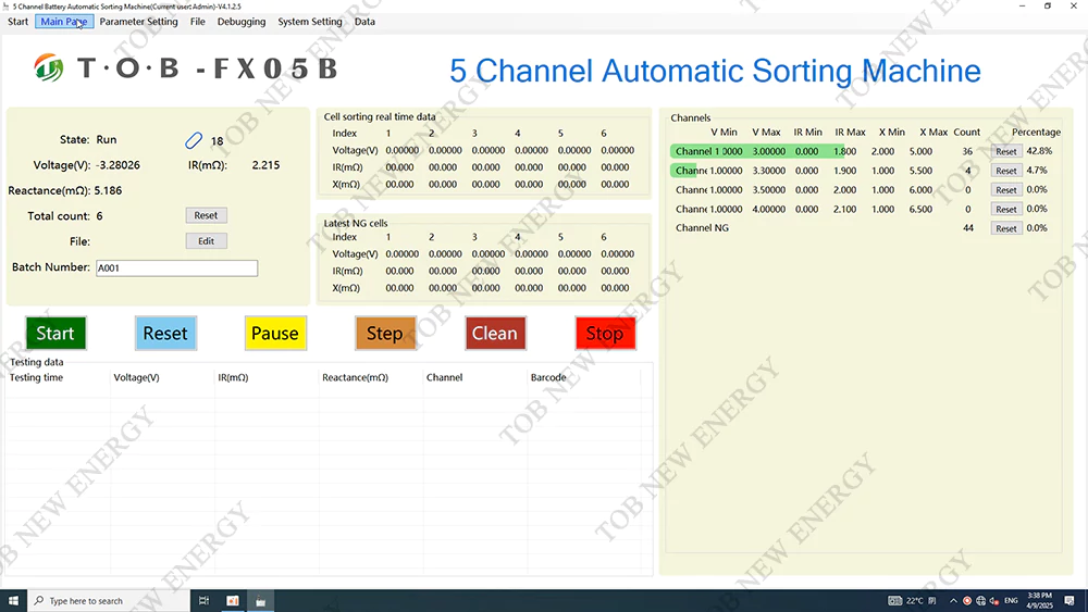 battery sorting machine