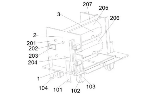 CN215543717U Figure 1 - left side overall view of the dust and iron removal unit