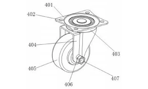 Caster wheel set structure