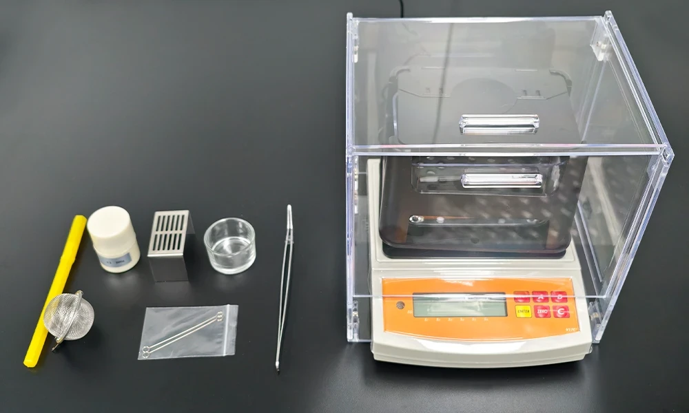 Accessories supplied with the TOB-AR-600G solid density tester