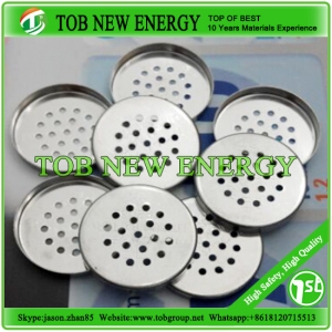 boîtier de pile bouton au lithium air avec mesh-304ss