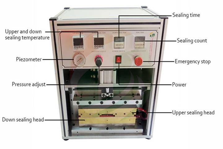 machine de thermoscellage de batterie personnalisée pour scellement supérieur tob-jd-tss-400